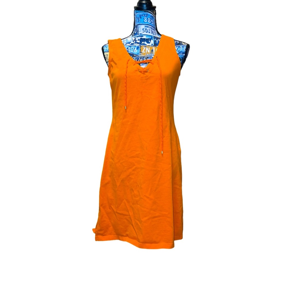 Ralph Lauren LRL Jersey Mini Dress Lace Up Shift